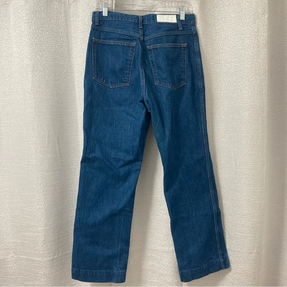 Re/Done Women’s 70s Pocket Wide-leg Jeans/ True Rinse Size 28 Boho Western - Picture 3 of 11